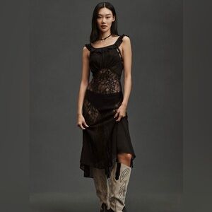 Sheer Mixed Lace Dress